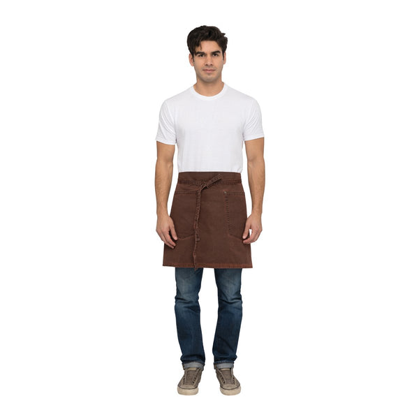 AHWAQ014-RUS Chef Works Dorset Half Bistro Apron Globe Importers Adelaide Hospitality Supplies