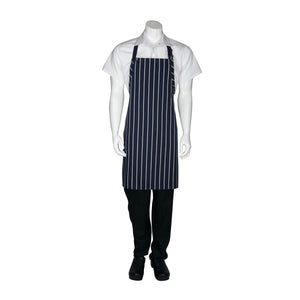 APKNW Chef Works Bib Apron Striped No Pocket Globe Importers Adelaide Hospitality Supplies
