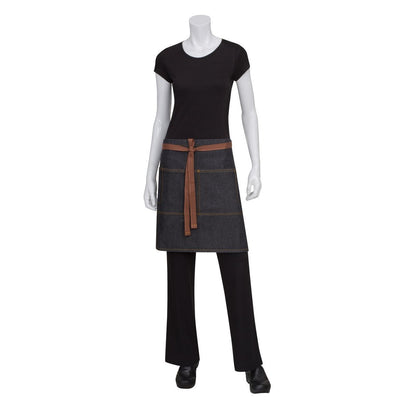 Chef Works Memphis Half Bistro Apron Black - 480x720mm
