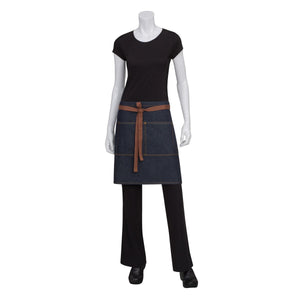 AW048-IBL Chef Works Memphis Half Bistro Apron Globe Importers Adelaide Hospitality Supplies
