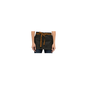 AWS01-BLK Chef Works Urban Collection Berkeley Black Indigo Waist Apron 590 x 310mm Globe Importers