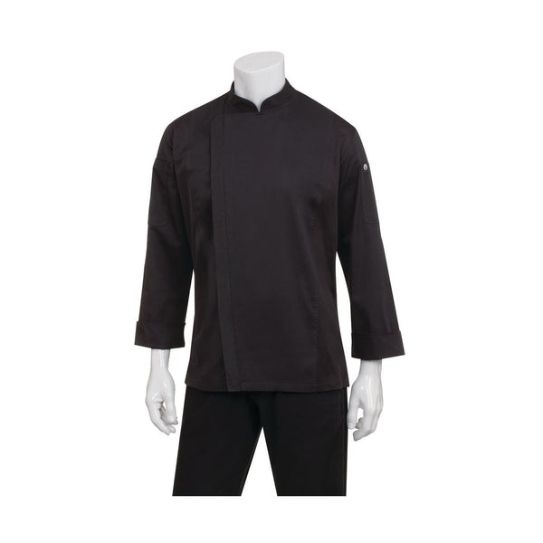 BCLZ008-BLK-5XL Chef Works Hartford Chef Jacket Men Globe Importers Adelaide Hospitality Supplies