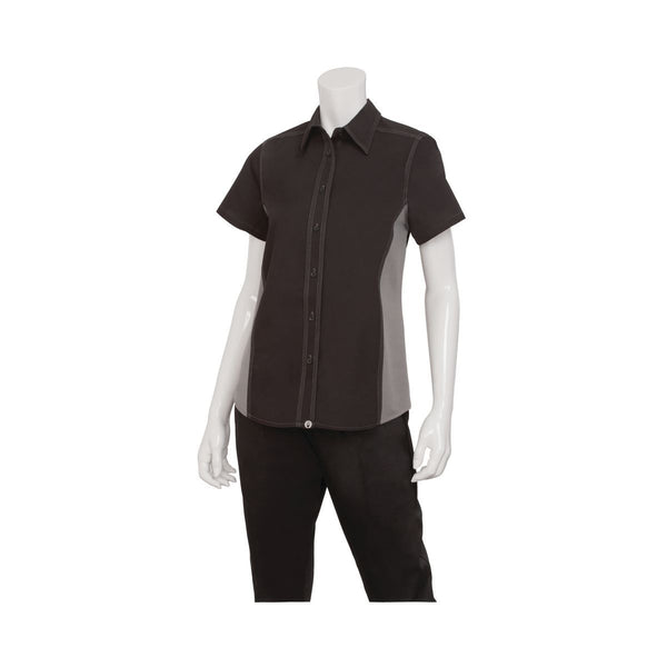 CSWC-BLM-2XL Universal Contrast Shirt Women Grey Globe Importers Adelaide Hospitality Supplies
