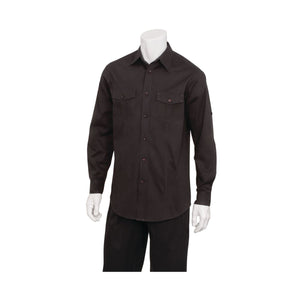 DPDS-BLK-2XL Pilot Shirt Men Black Globe Importers Adelaide Hospitality Supplies
