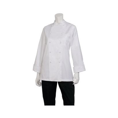 Chef Works Elyse Premium Cotton Chef Jacket White - XS