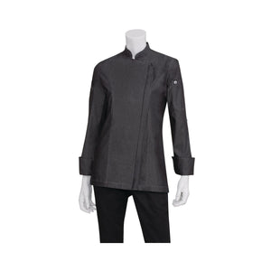 EXWDZ002-BLK-2XL Chef Works Gramercy Denim Chef Jacket Women Globe Importers Adelaide Hospitality Supplies