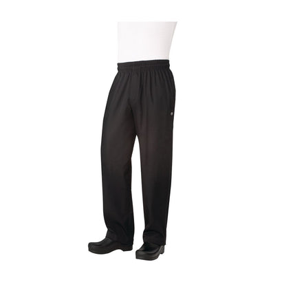 Chef Works Essential Baggy Zip-Fly Chef Pants Black - XS