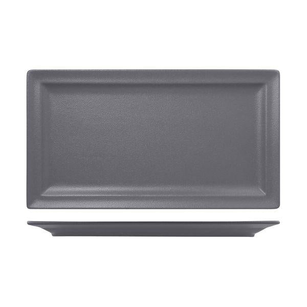 NFCLRP38GY RAK Neo Fusion Stone Rectangular Flat Plate Globe Importers Adelaide Hospitality Supplies
