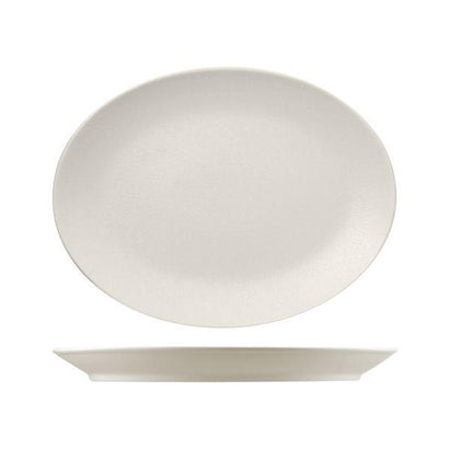 Neo Fusion Sand Oval Coupe Platter - Oval Coupe Platter 360 x 270mm (6/ctn)