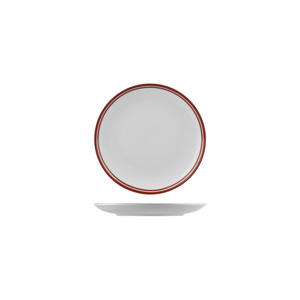 NPR18-R RAK Porcelain Nano Cru Red Round Coupe Plate Globe Importers Adelaide Hospitality Supplies