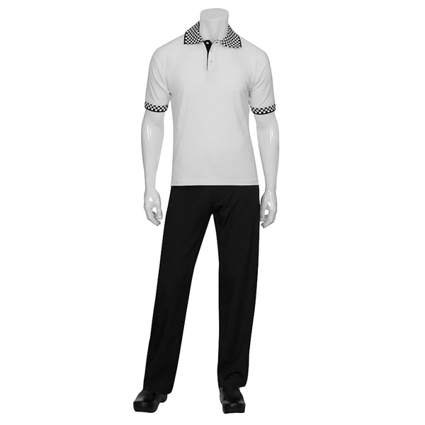 PCHW-3XL-DC Traditional White Polo Shirt Men White Globe Importers Adelaide Hospitality Supplies