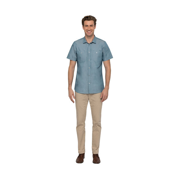 SHC04-BST-3XL Jaxon Mens Shirt Men Blue Stone Globe Importers Adelaide Hospitality Supplies