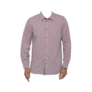 SHC05-CHP-3XL Modern Gingham Long Sleeve Dress Shirt Men Chili Peppers Globe Importers Adelaide Hospitality Supplies