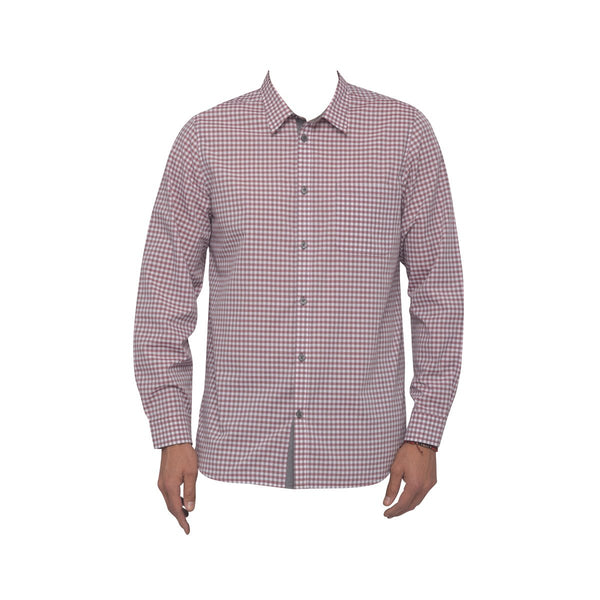 SHC05-CHP-3XL Modern Gingham Long Sleeve Dress Shirt Men Chili Peppers Globe Importers Adelaide Hospitality Supplies