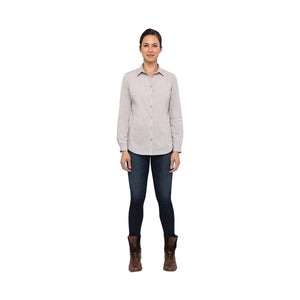 SHC06W-LTG-2XL Modern Chambray Dress Shirt Women Light Grey Globe Importers Adelaide Hospitality Supplies