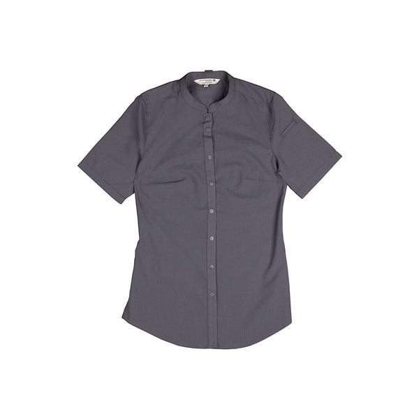 SHC08W-CHR-3XL Seersucker Shirt Women Charcoal Globe Importers Adelaide Hospitality Supplies