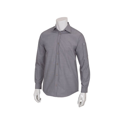 Chef Works Chambray Shirt Men Grey - XS
