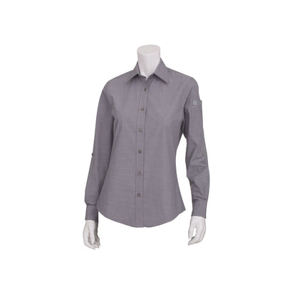 Chef Works Chambray Shirt Women Grey - XS