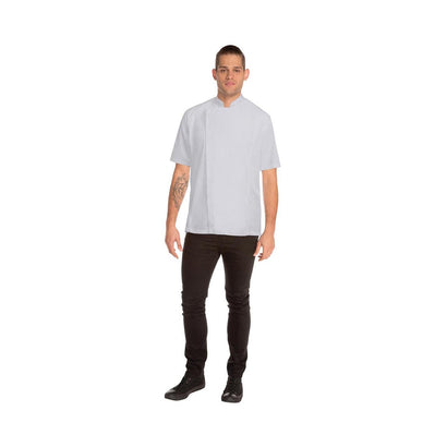 Chef Works Cannes Press Stud Chef Jacket White - XXS