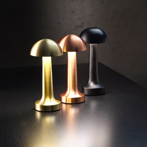 1000122 Tablekraft Ambience Thea Cordless LED Table Lamp Oxide Black 90x210mm Globe Importers Adelaide Hospitality Supplies