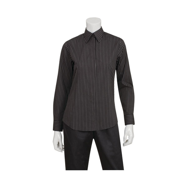 W300-CDA-2XL Onyx Dress Shirt Women Black Globe Importers Adelaide Hospitality Supplies