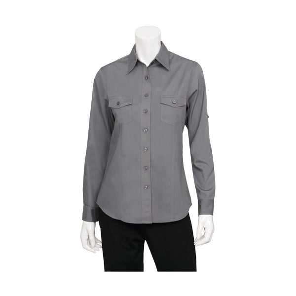 WPDS-GRY-2XL Pilot Shirt Women Grey Globe Importers Adelaide Hospitality Supplies